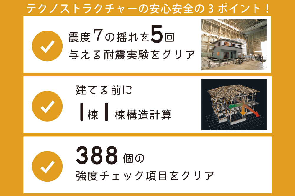 ”テクノストラクチャーの安心安全の3ポイント!